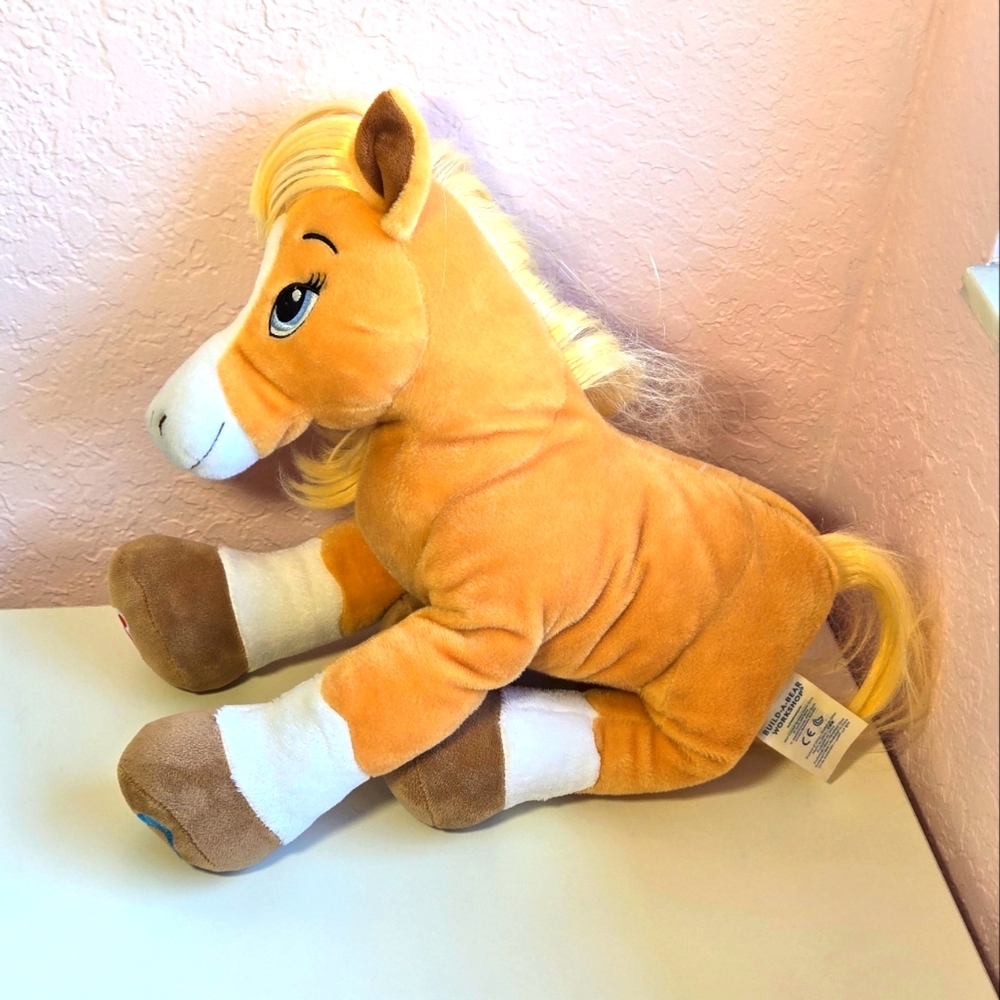 Build-A-Bear Horses & Hearts‎ Riding Club Palomino Blonde Pony Horse Plush Toy